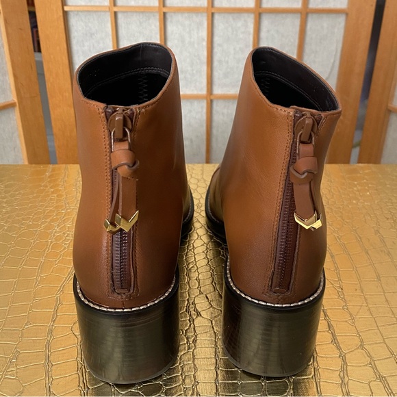 Cole Haan Winne Leather Grand Waterproof Ankle Bootie British Tan SZ 7 - Picture 4 of 11